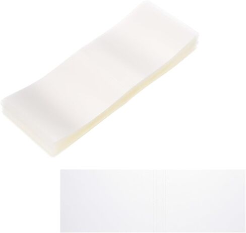PATIKIL 165x56mm PVC Perforated Shrink Bands, 100Pcs 0.05 mm/2 Mil Thickened Heat Shrink Seal Wrap Fit for 3.75"-4" Cap Diameter Essential Oil Bottles Jars Cans Tin, Clear in Saudi Arabia