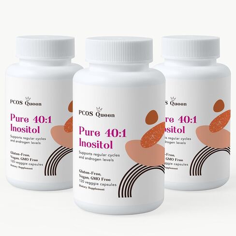 نقي 40:1 إينوزيتول - مكمل Myo + D-Chiro Inositol - للنساء ذوات الخصوبة والبشرة واحتياجات الدورة الشهرية - زجاجة واحدة in Saudi Arabia