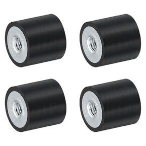 uxcell 4Pcs 20 x 20mm M5 Thread Female Rubber Mounts, Vibration Isolators, Replaces Anti Vibration Pads Flat Silent Block Base Block