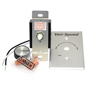 KB Electronics Model KBWC-13K (UR) Variable Speed Fan Control, Wall Mount, Rated 2.5 Amps @ 120 VAC for use with Shaded Pole and PSC Motors