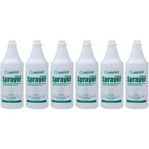 Nanoskin 6-Pack of 32 Oz. HDPE Natural Plastic Spray Bottles with Molded-in Graduations – Durable, Chemical-Resistant, Multi-Purpose, Refillable, and Perfect for Cleaning Solutions and Household Use