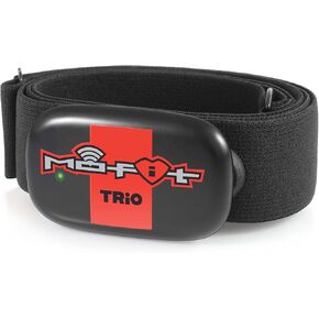 Mo-Fit Trio - Heart Rate Monitor Chest Strap/HRM for Apple, Android, Peloton, Garmin, Polar, Wahoo, Strava, Zwift, ANT+, 5.3 kHz Gym Equipment, and Most Bluetooth 5.0/4.0 Enabled Fitness Devices