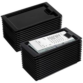 Black Check Holders, Check Presenters for Restaurants, Check Presenter Trays Guest, Check Tip Trays Waitress, Check Holders Guest, Check Bill Holder Guest for Restaurants, Bars, Hotels (24 Pieces)