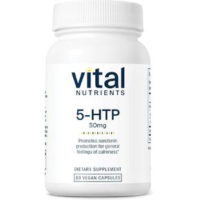 Vital Nutrients 5-HTP 50mg (5-hydroxytryptophan) | Vegan Serotonin Support Supplement* | Sleep and Stress Support | 5HTP and Vitamin B6 | Gluten, Dairy, Soy Free | Non-GMO | 60 Capsules