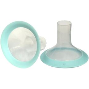 Zomee Flex Breast Nipple Shield Latch Assistance Inverted or Flat- Comfortable & Soft for Easy Pumping Use for Z1 Z2 Breast Pump (Multiple 2 Pack Sizes) (19mm)