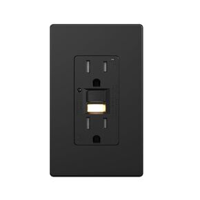 AIDA 20 Amp GFCI Outlet, Self-Test Nightlight Electrical Outlet, Tamper-Resistant Receptacle with LED Indicator, Ground Fault Circuit Interrupters, Wall Plate Included, UL Listed (4 Pack, Matte White)
