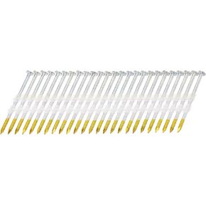 uxcell 700Pcs 21 Degree 0.113" x 2-3/8" Framing Nails, Galvanized Carbon Steel Plastic Collated Nails for Furniture/Constructions, Color Zinc