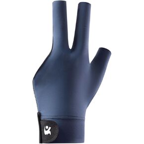 Holiberty Adult Billiard Pool Gloves for Left Hand 3 Finger Shooters Snooker Quick-Dry Non-Slip Sport Glove with Hook and Loop