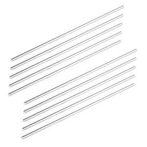 Eowpower 10 Pieces 2 X 305 mm Aluminum Round Rod 6061 T6511 Solid Extruded Rods 305 mm Length 2 mm Diameter