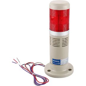 Baomain Alarm Warning Light 220V AC Industrial Buzzer Red LED LTP-502TJ Signal Tower