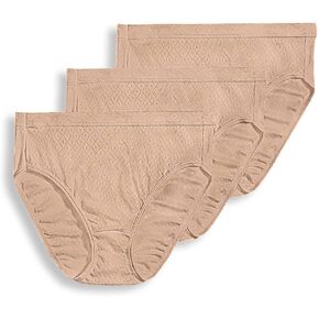 Jockey Women's Underwear Elance Breathe French Cut - 3 Pack, Majestic Berry/Floral Snowflake/White, 8