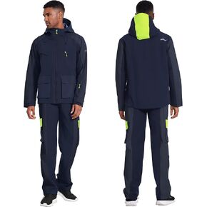 Men's PRO Workwear: Durable Waterproof & Breathable Rain Jacket & Pants Suit - Multi-Pocket Design