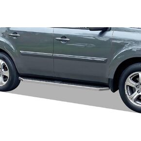 طراز لوحات الجري السوداء APS متوافق مع Honda Pilot 2009-2015 وAcura MDX 2009-2013 (خطوات جانبية لقضبان Nerf) بعرض 6 بوصات