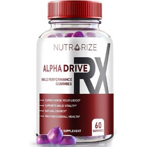 Alpha Drive RX Gummies for Men, Alpha Drive RX Gummies, Alpha Drive RX - Your Daily Supplement to Support Peak Performance and Overall Well-Being, Official AlphaDriveRX Reviews (60 Gummies)