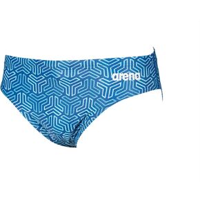 ARENA Men's Team Color Print 3-inch Brief Athletic Training Swimsuit Bathing Suit