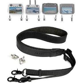 LKTOP Lanyard Neck Strap for DJI RC/RC 2/RC Pro Controller Accessories, Mini 4 Pro Lanyard, Adjustable Leather Strap, Compatible with DJI Mini 4/3 Series, Air 3/Air 2S, Mavic 3 Series (with Screws)