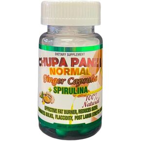 Chupa Panza Normal 30 Cap 100 Natural Capsulas de Jengibre, Elimina Tallas!,30 Count (Pack of 1)