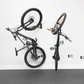 StoreYourBoard SwivelStow Mountain Bike Storage 2-Pack, No Lift Swivel Bike Wall Mount, Heavy Duty Garage Bike Rack, MTB and e-Bike