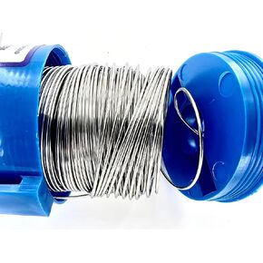Proffessional Grade Safety Lock Wire, Soft Stainless Steel Lockwire Type 304 1lb for use in Aviation or Automotive Made in USA (No. 20 WA Dia .041)