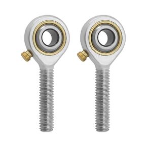 2pcs M6x1.0 Spherical Rod End Bearing Rose Joint POS6 Right Hand Male Thread Connector Self-Lubricated Joint Bearing with Jam Nuts