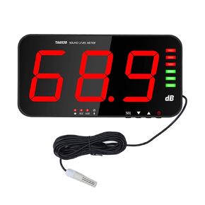 Wall Hanging Sound Level Meter, 30-130 DB Decibel Meter Sound Level Reader 13in Digital Screen Noise Monitoring Device for Office