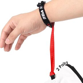 Adjustable Ski Glove Leash - Unisex Ski Glove Wrist Straps, Elastic Glove Straps for Skiing, Perfect Mountaineering & Ski Accessories for Hanging Glove
