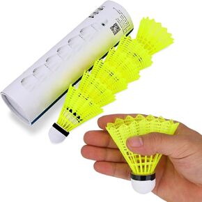 Flbirret 6Pcs/Set Professional Nylon Badminton Shuttlecock for Outdoor Sports Training and Competition - Lightweight, Durable, and Flight Stable