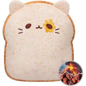 Bread Slice Microwavable Unscented 0.75lbs Volcanic Rock Heating Pad 50-Minute Lasting Warmth Perfect Fit Heatable Stuffed Animals Plush for Period Cramps Menstruation Stress Relief Gifts Girls Women