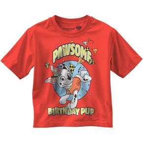 Nickelodeon Paw Patrol Chase Birthday Boys Short Sleeve T-Shirt - Boys Paw Patrol Short Sleeve Tee for Birthday Parties