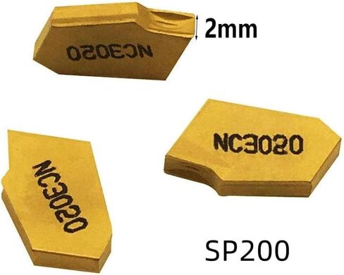 3/8 inch Shank ZQ1010R-2 Grooving Slotting Tool Cut Off Lathe Turning Tool Holder Grooving Cut-Off Tool with 10 pcs SP200 Carbide Turning Inserts Grooving Parting Blade in Saudi Arabia