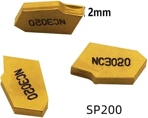 3/8 inch Shank ZQ1010R-2 Grooving Slotting Tool Cut Off Lathe Turning Tool Holder Grooving Cut-Off Tool with 10 pcs SP200 Carbide Turning Inserts Grooving Parting Blade in Saudi Arabia