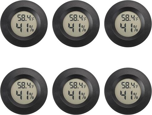 Mini Hygrometer Thermometer Digital Humidity Meter Indoor/Outdoor Humidity Monitor Reptile Thermometer for Humidors Greenhouse Garden Cellar Fahrenheit(℉)/ Celsius(℃) 2 Pack in Saudi Arabia