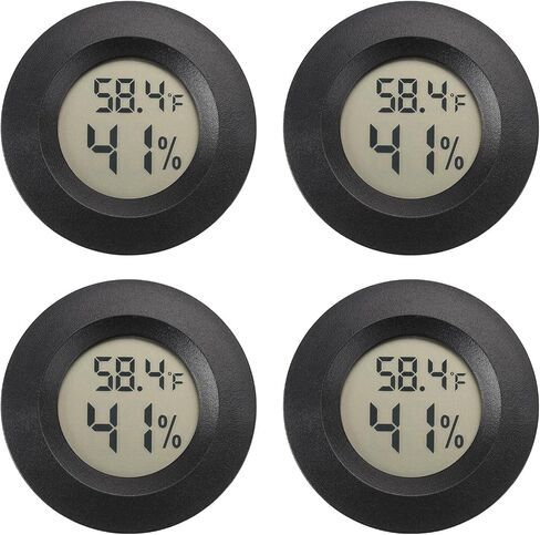 Mini Hygrometer Thermometer Digital Humidity Meter Indoor/Outdoor Humidity Monitor Reptile Thermometer for Humidors Greenhouse Garden Cellar Fahrenheit(℉)/ Celsius(℃) 2 Pack in Saudi Arabia