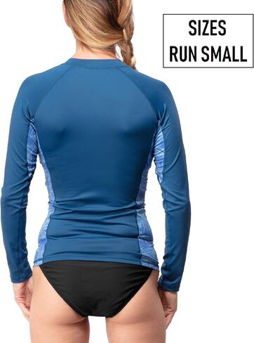 Women's Rashguard - UPF 50 UV Sun Protection - Long Sleeve Wetsuit with Full, Quarter or No Zipper - Lightweight, Quick Dry Activewear in Saudi Arabia