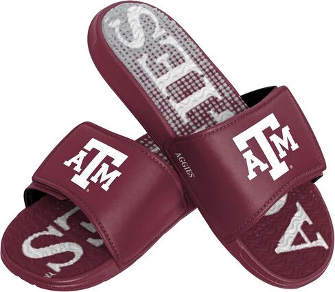 FOCO Texas A&M Aggies NCAA Mens Gradient Wordmark Gel Slide - XL in Saudi Arabia