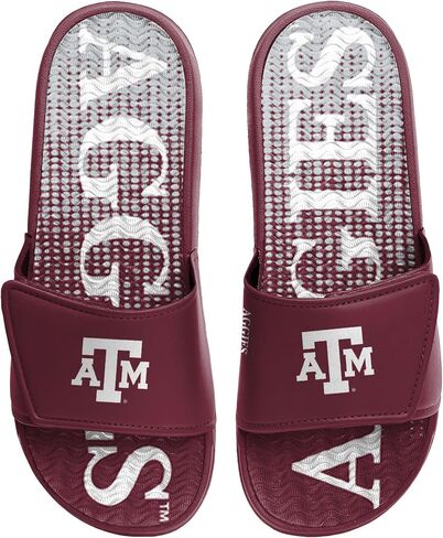 FOCO Texas A&M Aggies NCAA Mens Gradient Wordmark Gel Slide - XL in Saudi Arabia