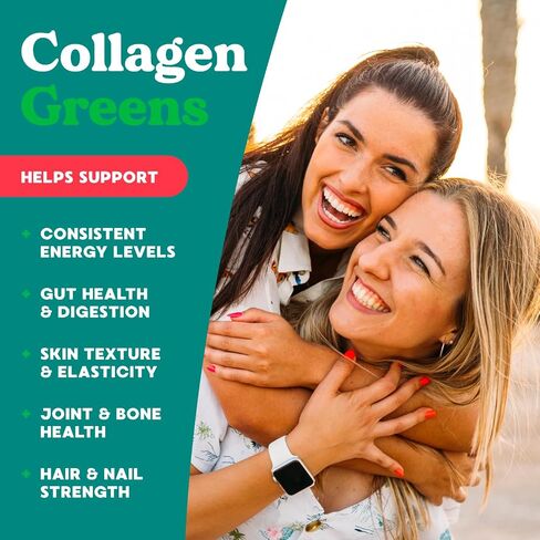 Blossom Nutrition Daily Greens & Superfood Powder + Collagen + Probiotics for Women's Digestive Health & Bloating Relief. Help Your Health Bloom - 30 Day Supply - Watermelon in Saudi Arabia