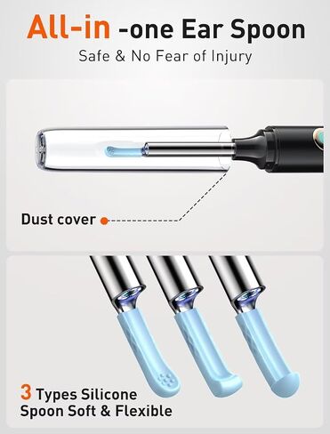 Ear Wax Removal, Ear Cleaner with Camera, Ear Wax Removal Kit with 1080P, Ear Camera Otoscope with Light, Ear Cleaning Kit for iPhone, iPad, Android Phones (Green) in Saudi Arabia