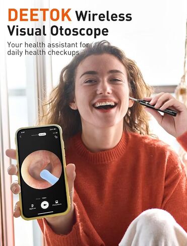 Ear Wax Removal, Ear Cleaner with Camera, Ear Wax Removal Kit with 1080P, Ear Camera Otoscope with Light, Ear Cleaning Kit for iPhone, iPad, Android Phones (Green) in Saudi Arabia