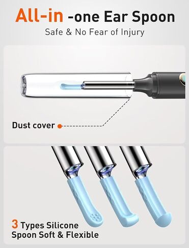 Ear Wax Removal, Ear Cleaner with Camera, Ear Wax Removal Kit with 1080P, Ear Camera Otoscope with Light, Ear Cleaning Kit for iPhone, iPad, Android Phones (Green) in Saudi Arabia