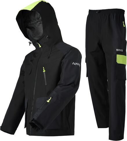 ملابس عمل احترافية للرجال: سترة وسروال متينة مقاومة للماء وقابلة للتنفس - تصميم متعدد الجيوب in Kuwait