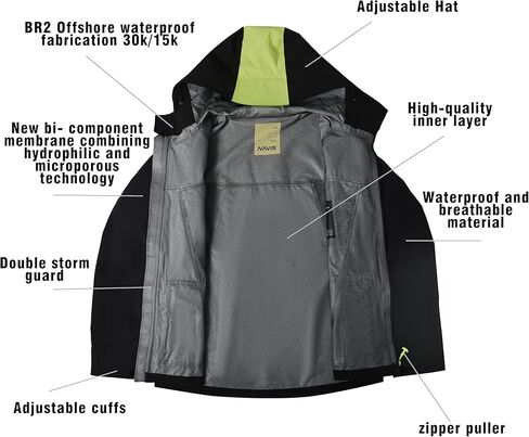 ملابس عمل احترافية للرجال: سترة وسروال متينة مقاومة للماء وقابلة للتنفس - تصميم متعدد الجيوب in Kuwait