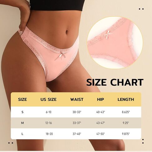 Niidor Seamless Underwear Women Pack, No Show Lace Thongs Underwear For Women, Sexy Panties G String Soft Tangas in Saudi Arabia