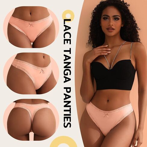 Niidor Seamless Underwear Women Pack, No Show Lace Thongs Underwear For Women, Sexy Panties G String Soft Tangas in Saudi Arabia