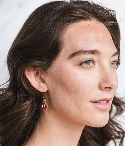 Recycled Vintage Mason Jar Brass Drop Earrings in Kuwait
