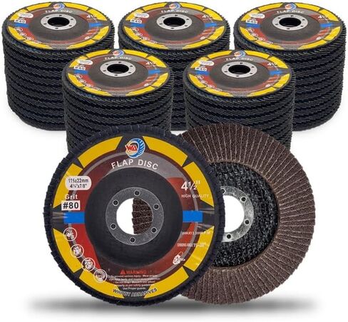 WA 50PACK - 4 1/2 بوصة × 7/8 بوصة من الألومينا المكلسة عالية الكثافة من الدرجة الصناعية قرص صنفرة عجلة طحن لطاحونة الزوايا المعدنية/الفولاذ المقاوم للصدأ/الخشب T29، 4 1/2 بوصة (Grit 40) in Saudi Arabia