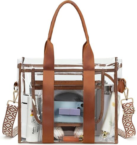Clear Bags for Women Clear Tote Bag, Clear Crossbody Bag, Stadium Approved Clear Purse for Sports Events, Concert & Work in Saudi Arabia
