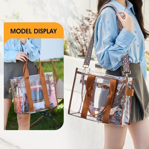 Clear Bags for Women Clear Tote Bag, Clear Crossbody Bag, Stadium Approved Clear Purse for Sports Events, Concert & Work in Saudi Arabia