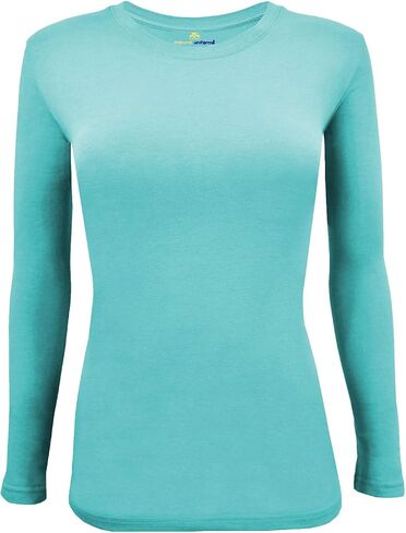 Natural Uniforms Women's Plus Size Under Scrub Tee Crew Neck Long Sleeve T-Shirt Sizes XL to 5X in Saudi Arabia