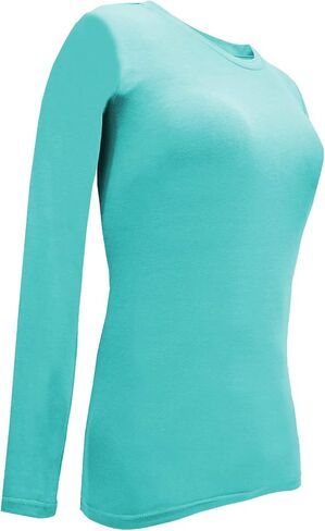 Natural Uniforms Women's Plus Size Under Scrub Tee Crew Neck Long Sleeve T-Shirt Sizes XL to 5X in Saudi Arabia